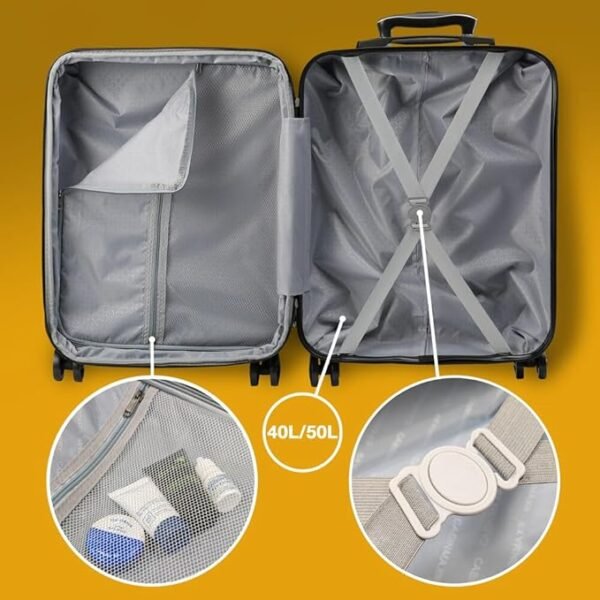 Cabin Max Velocity 55x40x20 cm Extensible - Maleta Cabina 55x40x20 - Maletas de Viaje Cabina, Maleta Viaje - para Ryanair, Easyjet, Wizzair, Iberia, Lufthansa, Tui, Eurowings, Vueling, Volotea_3 Cabin Max Velocity 55x40x20 cm Extensible - Maleta Cabina 55x40x20 | Ryanair